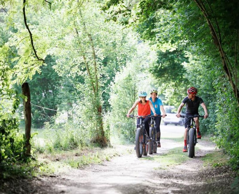 Plusieurs personnes à VTT en Savoie