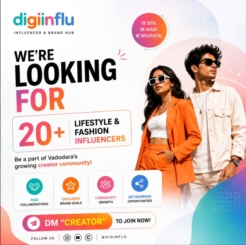 Lifestyle & Fashion Influencer Recruitment Campaign – Vadodara 2026 requirement image
