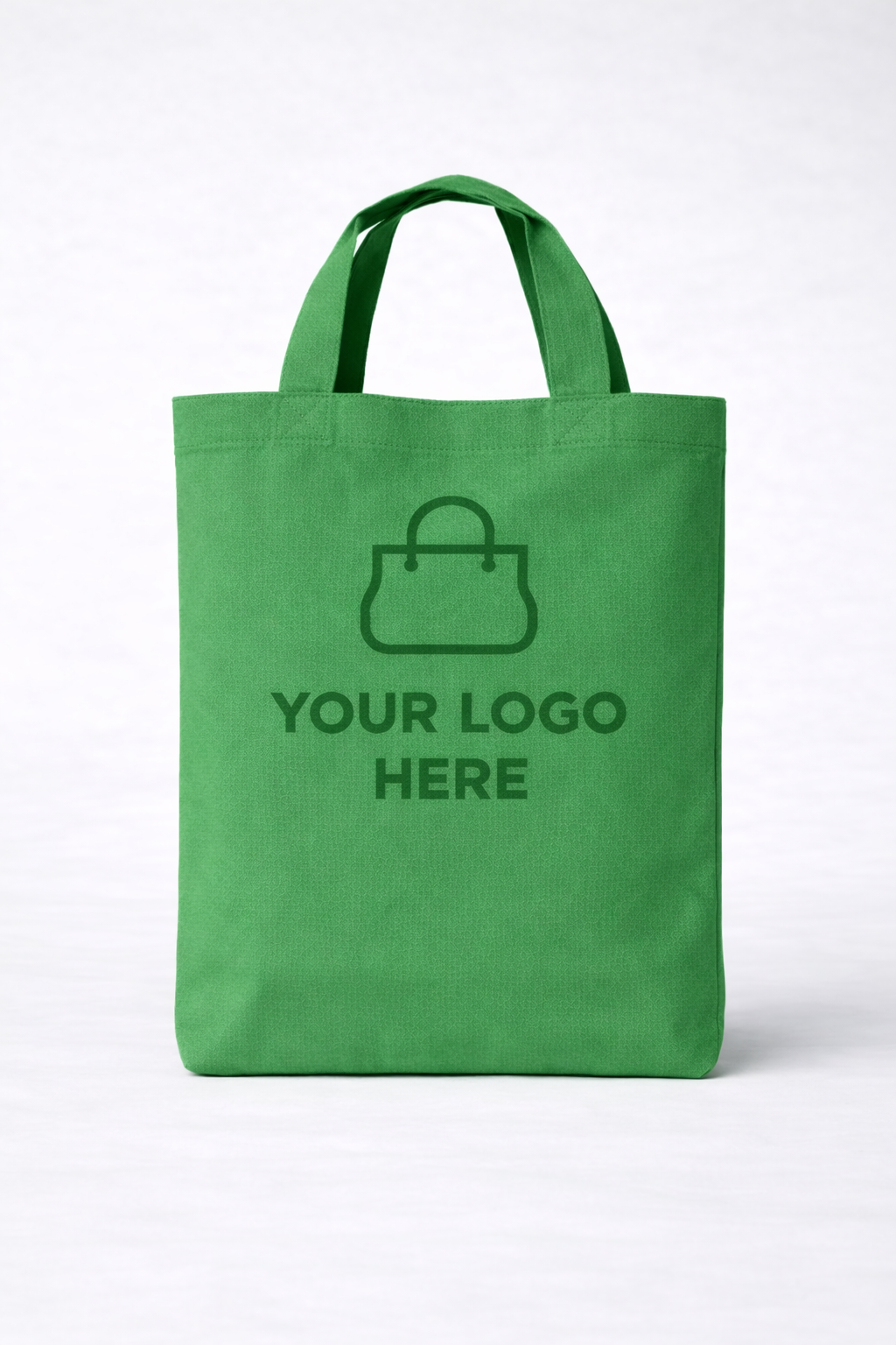 Green Canvas Shopping Tote Bag – 100% Cotton Reusable Carry Bag
