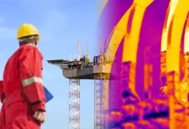 Thermal imaging on Offshore Oil & Gas Platforms