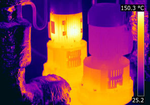 Thermal image of a Pump-motor