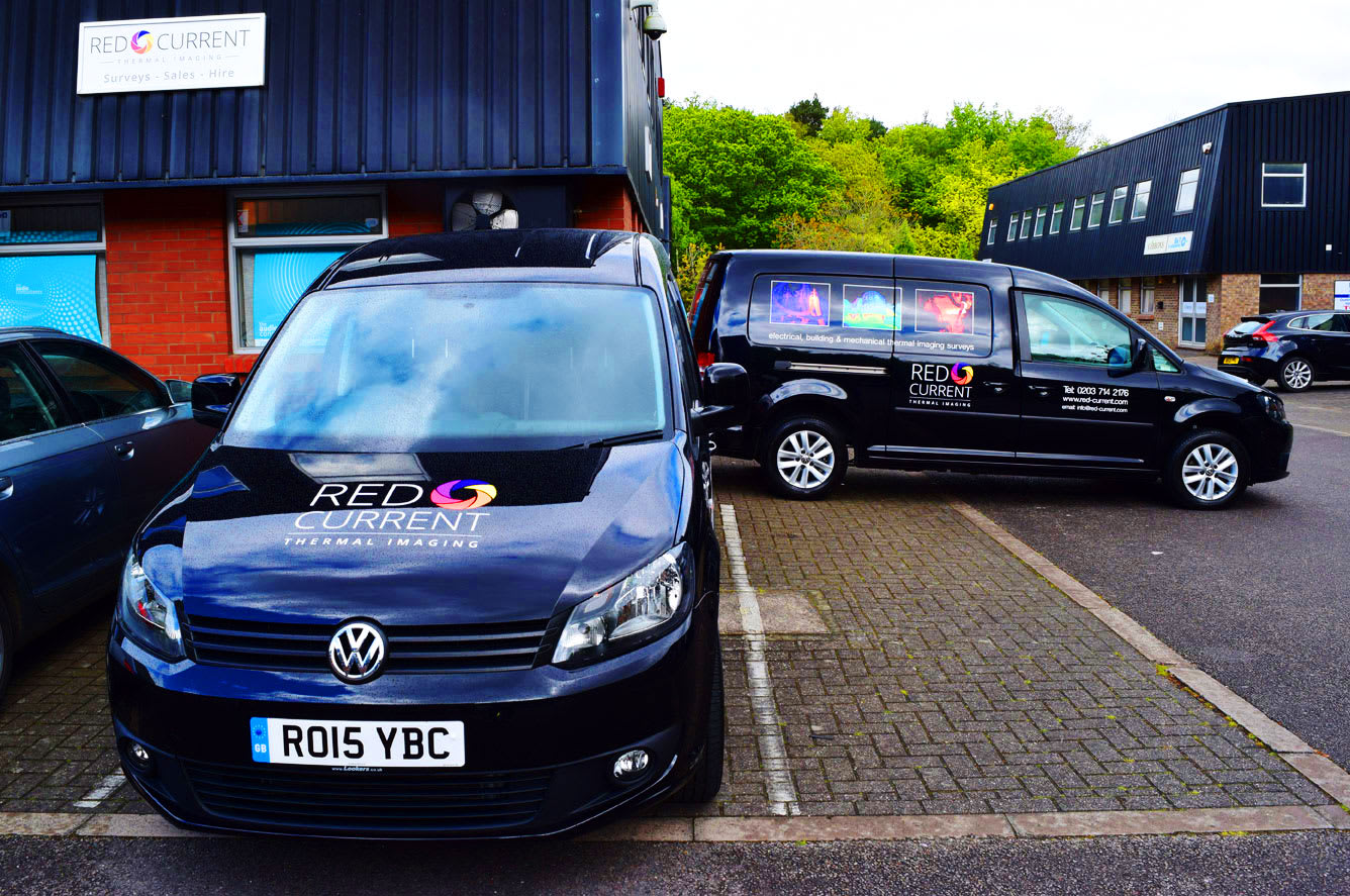 Images of Red Current's Thermal Imaging Survey Vans