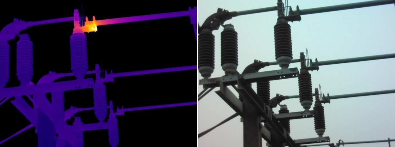 Thermal and visual comparison of high resistance at a corroded 33kV isolator palm plate