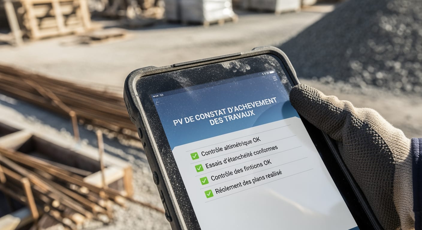 PV DE CONSTAT D’ACHEVEMENT DES TRAVAUX - 4Génie Civil