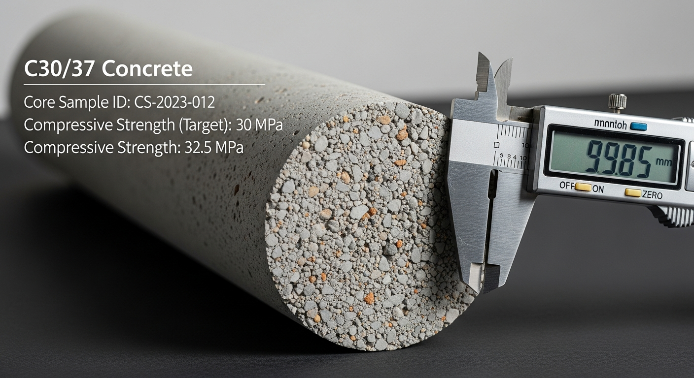 Résistance caractéristique béton, Composition béton C30/37, Essai d'affaissement béton, Adjuvants pour béton