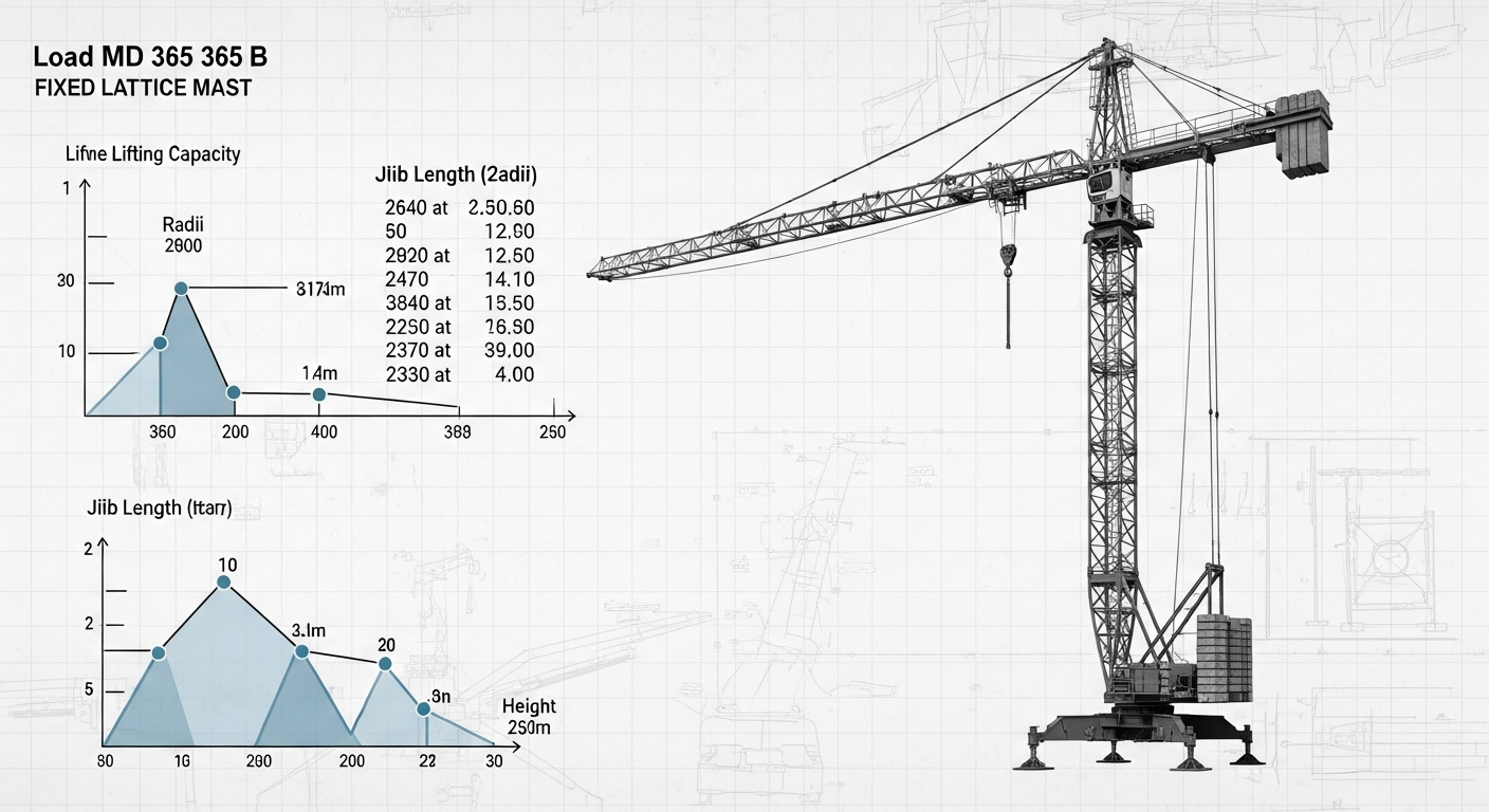 Location Grue Potain MD 365 B : Fiche Technique Complète & Prix 1