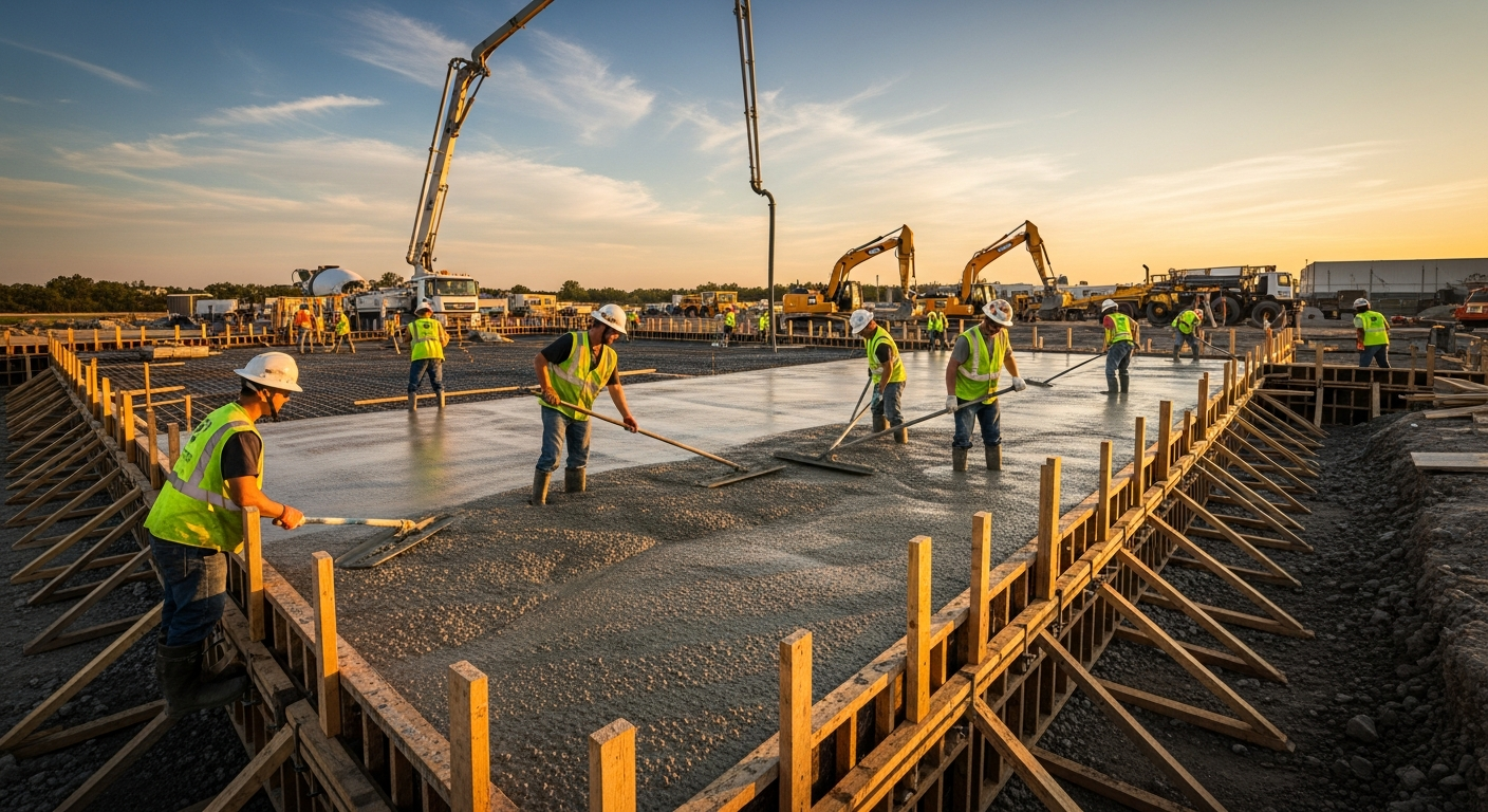 Dalle Béton : Calcul Dosage et Coulage Parfait Chantier