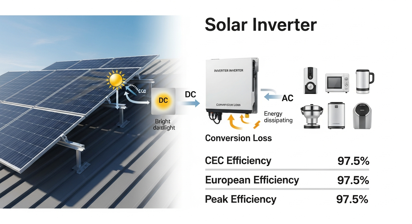 Solar Inverter Efficiency comparison chart showing performance curves of different inverter models under varying solar irradiance levels.