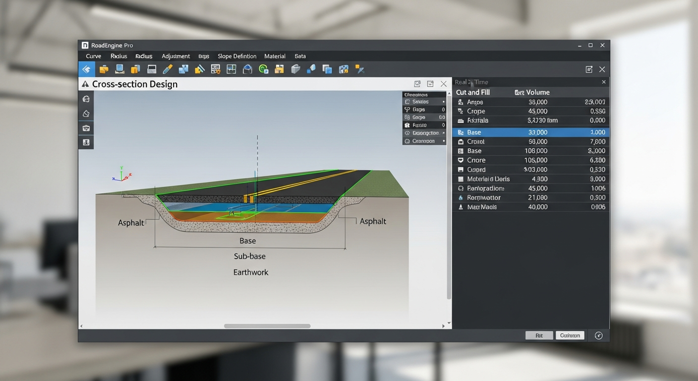 Le logiciel de conception de routes utilisé pour le calcul des profils en long et en travers d'un projet de voirie.
