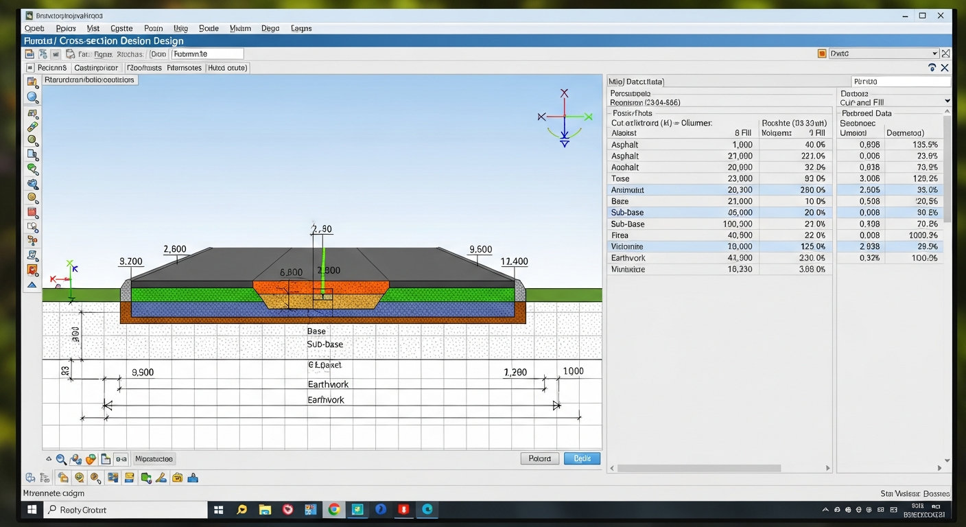 Le logiciel de conception de routes et VRD montrant l'intégration des réseaux et des données topographiques.