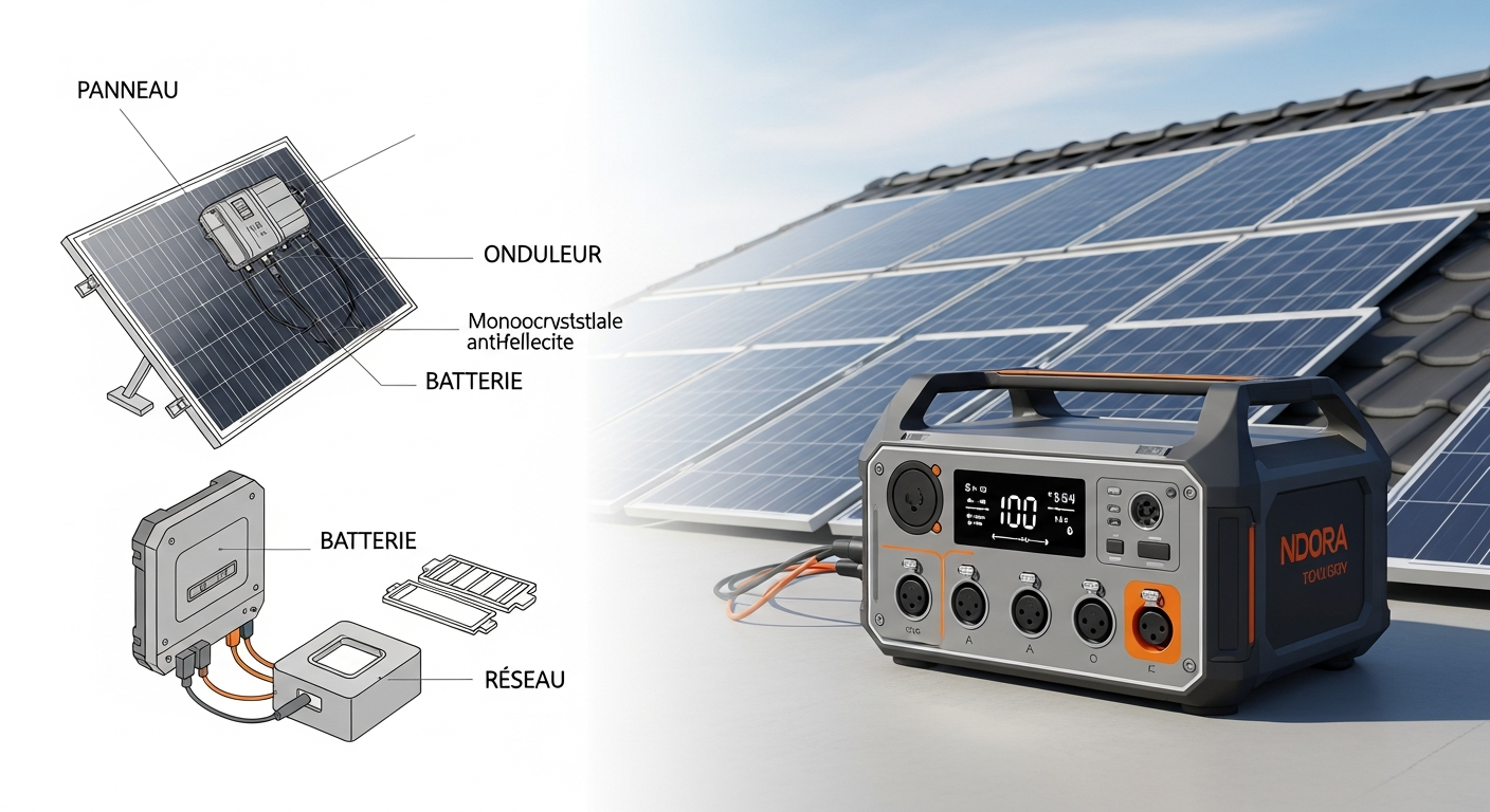 l'autoconsommation solaire en 2026 - portable power supply engineering architecture and BMS layout.