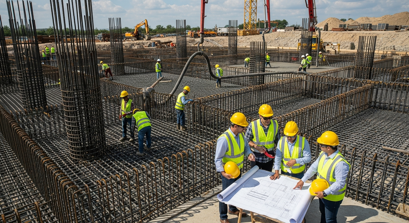 Formation complète construction béton armé ferraillage et coffrage.