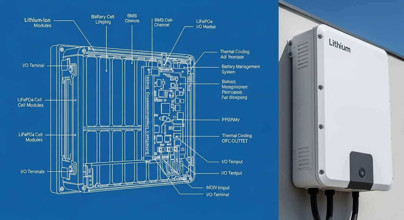 battery for home solar system - battery for home solar system engineering architecture and BMS layout.