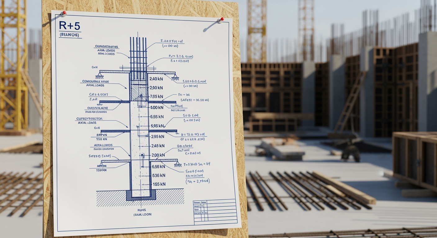 Méthode de calcul de la descente de charges d'un bâtiment R+5 - 4Génie Civil