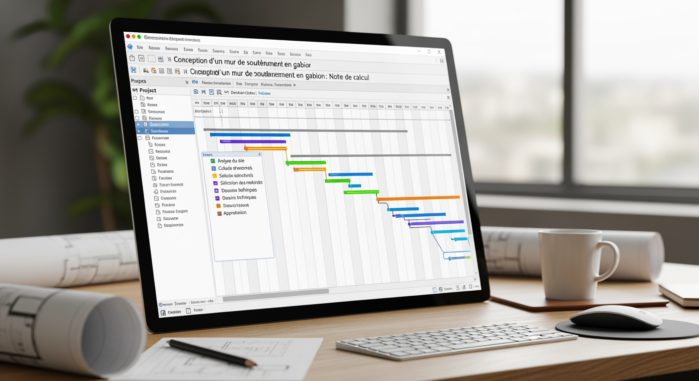 Conception d'un mur de soutènement en gabion : Note de calcul - 4Génie Civil