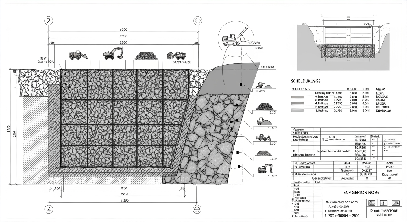 Conception d'un mur de soutènement en gabion : Note de calcul - 4Génie Civil