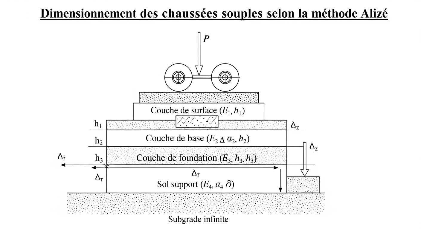 Dimensionnement des chaussées souples selon la méthode Alizé - 4Génie Civil
