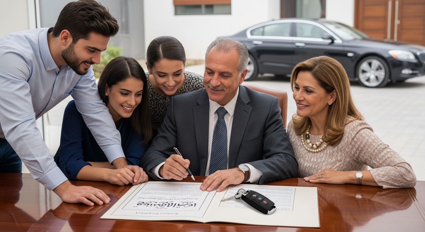 نموذج تنازل الورثة عن سيارة مع شرح الإجراءات القانونية