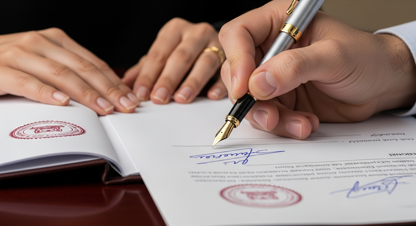 التوقيع على وثيقة فسخ عقد كراء بالتراضي