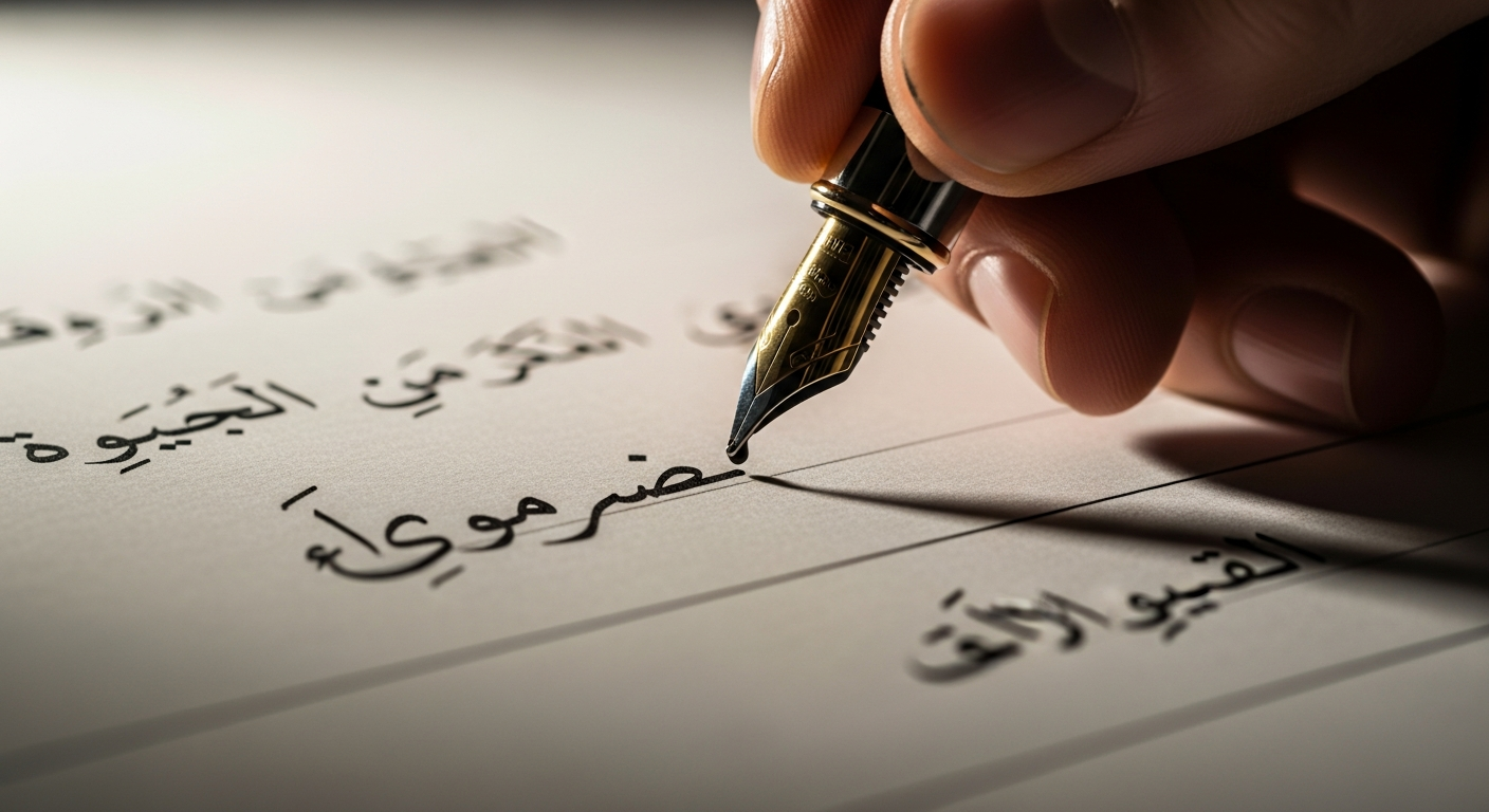 التوقيع على خطاب استقالة رسمي