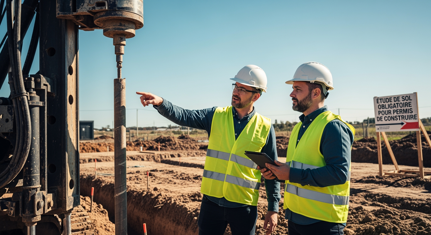 Étude de sol obligatoire 2026 Expertise géotechnique : étude de sol G1 et G2 obligatoire pour permis de construire et assurance dommage-ouvrage - 4Génie Civil