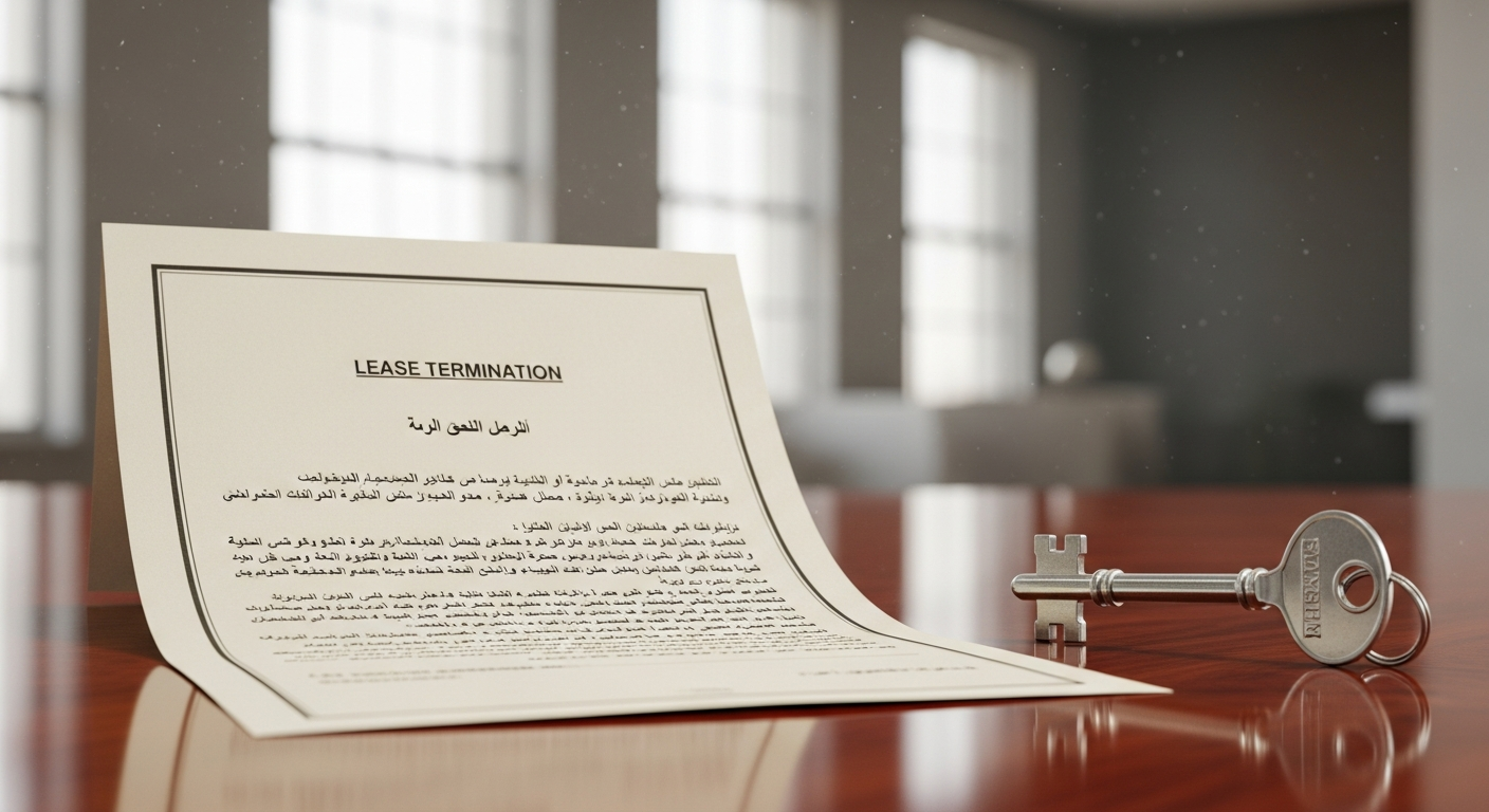 وثيقة عقد فسخ عقد ايجار ومفتاح عقار