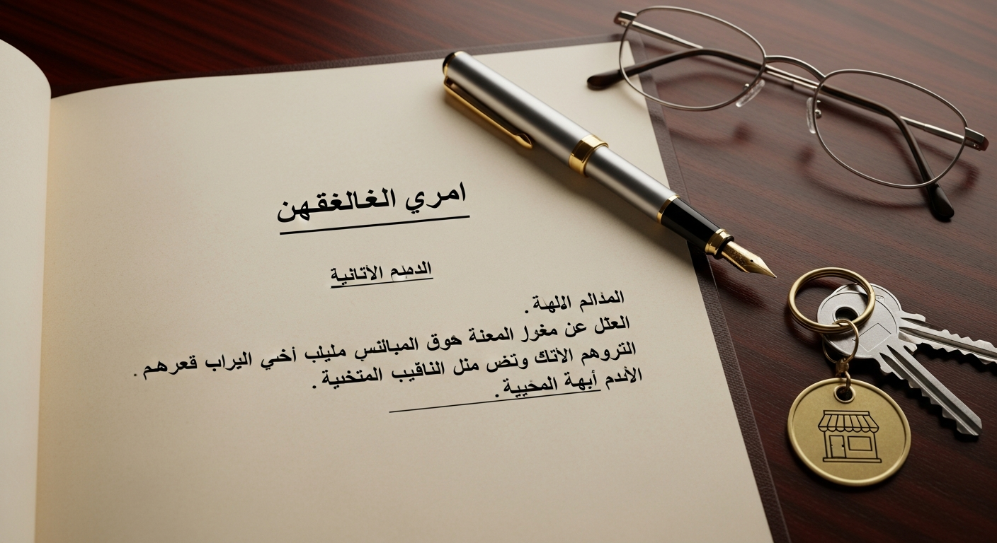 نموذج فسخ عقد إيجار محل تجاري