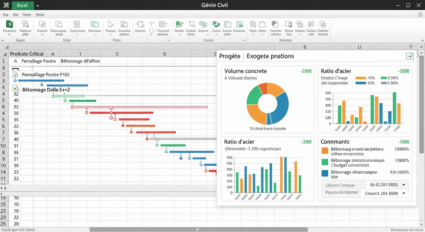 application Excel de suivi de chantier - 4Génie Civil