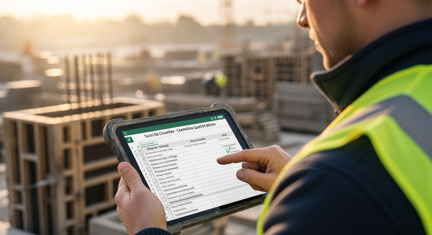 application Excel de suivi de chantier - 4Génie Civil
