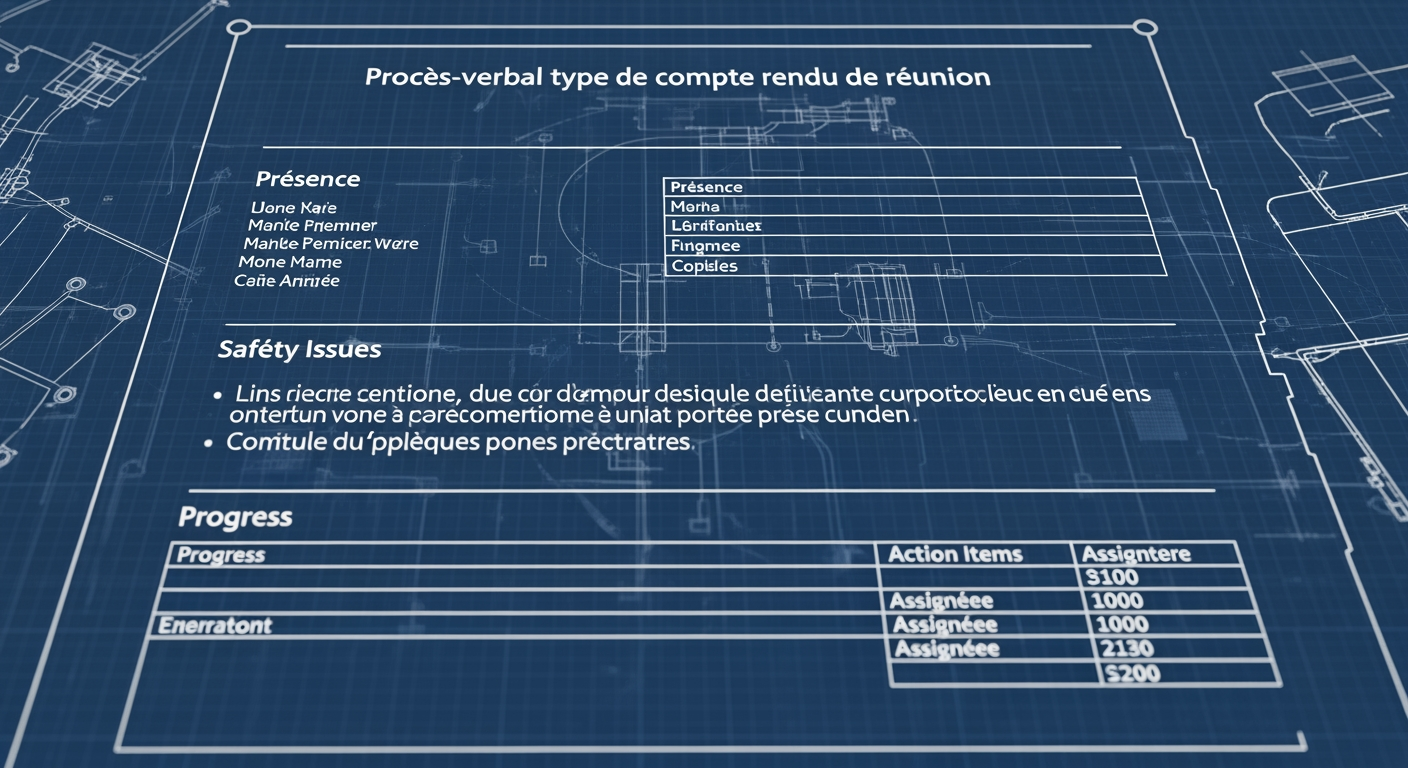 Procès-verbal Type de Compte Rendu de Réunion : Modèle Word Gratuit (Guide 2026) 2 Procès-verbal type de compte rendu de réunion - 4Génie Civil