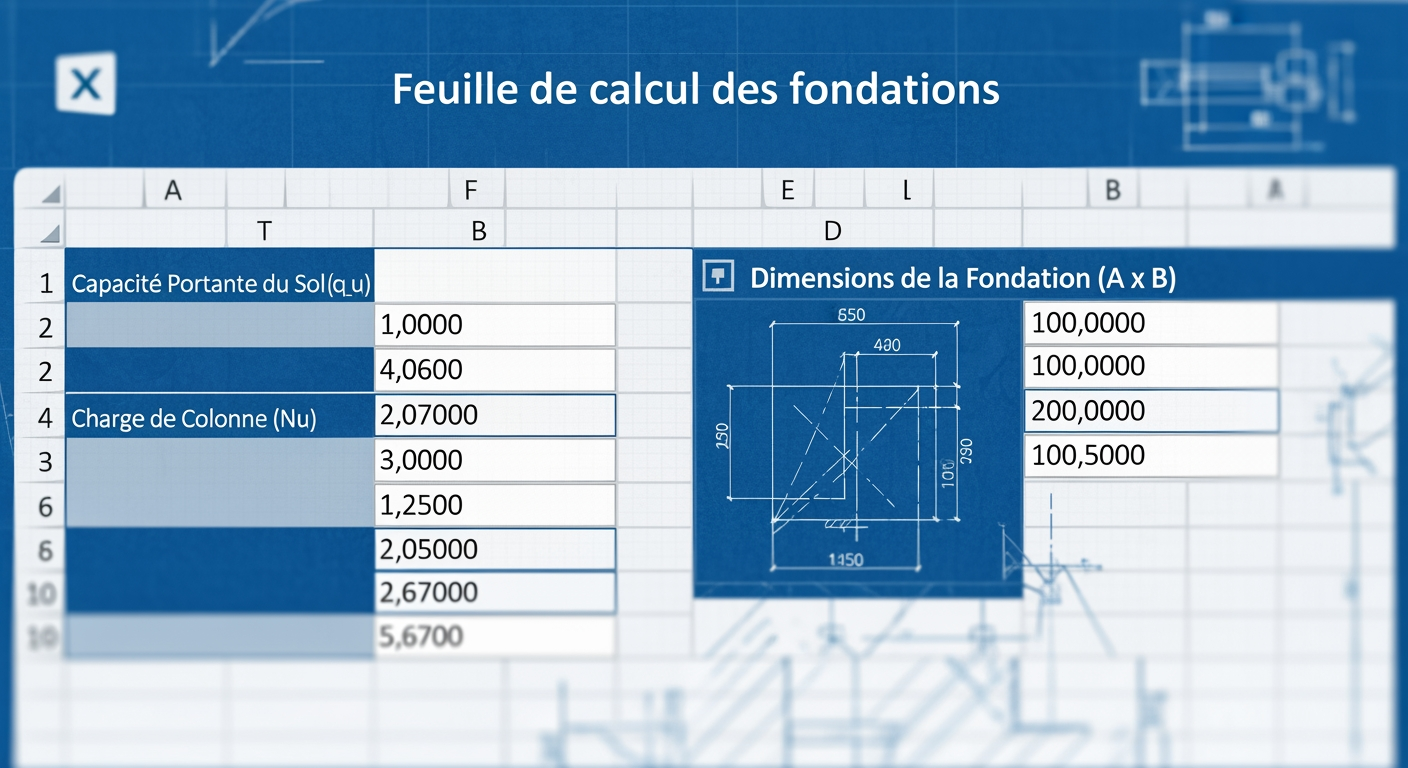 Feuille de calcul des fondations - 4Génie Civil
