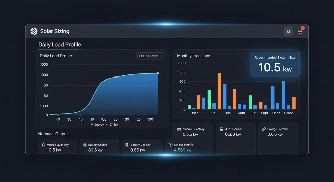 solar panel sizing calculator - performance testing and validation 2026