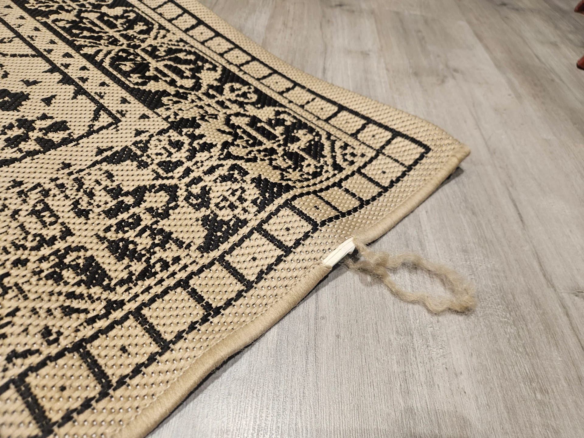 Alfombra Natura D13 160 x 230 cm – Diseño Clásico Beige/Negro (Nueva) - Imagen 4