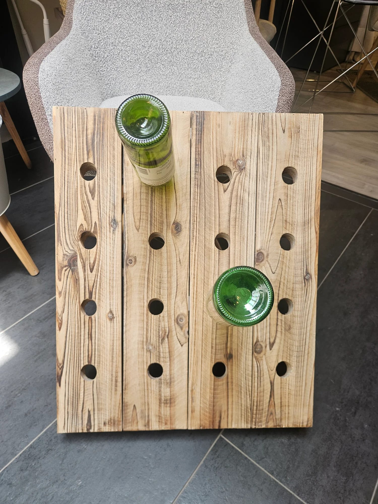 Porta Vino de Madera para Muro 53 x 63,5 cm – Botellero Decorativo (Nuevo)
