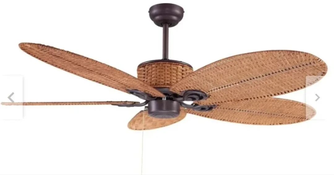 2 Ventiladores Techo Terraza Ratán 5 aspas - Imagen 3