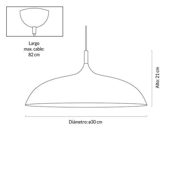 Lampara FORM Coupe M Negro - Imagen 4