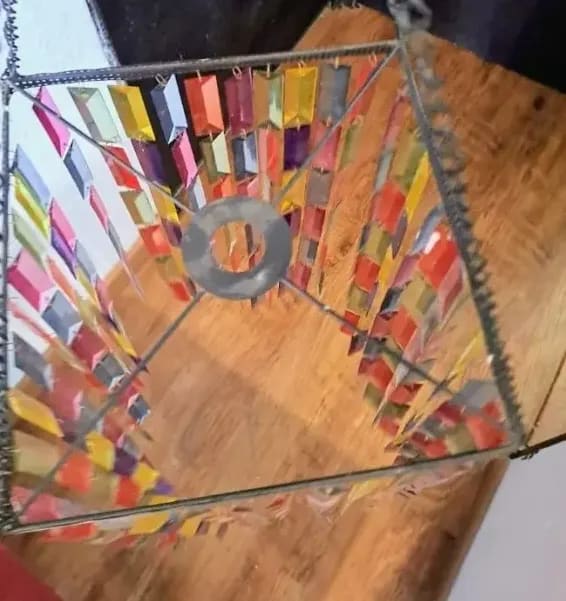 Lámpara colgante cuenta de colores - Imagen 2