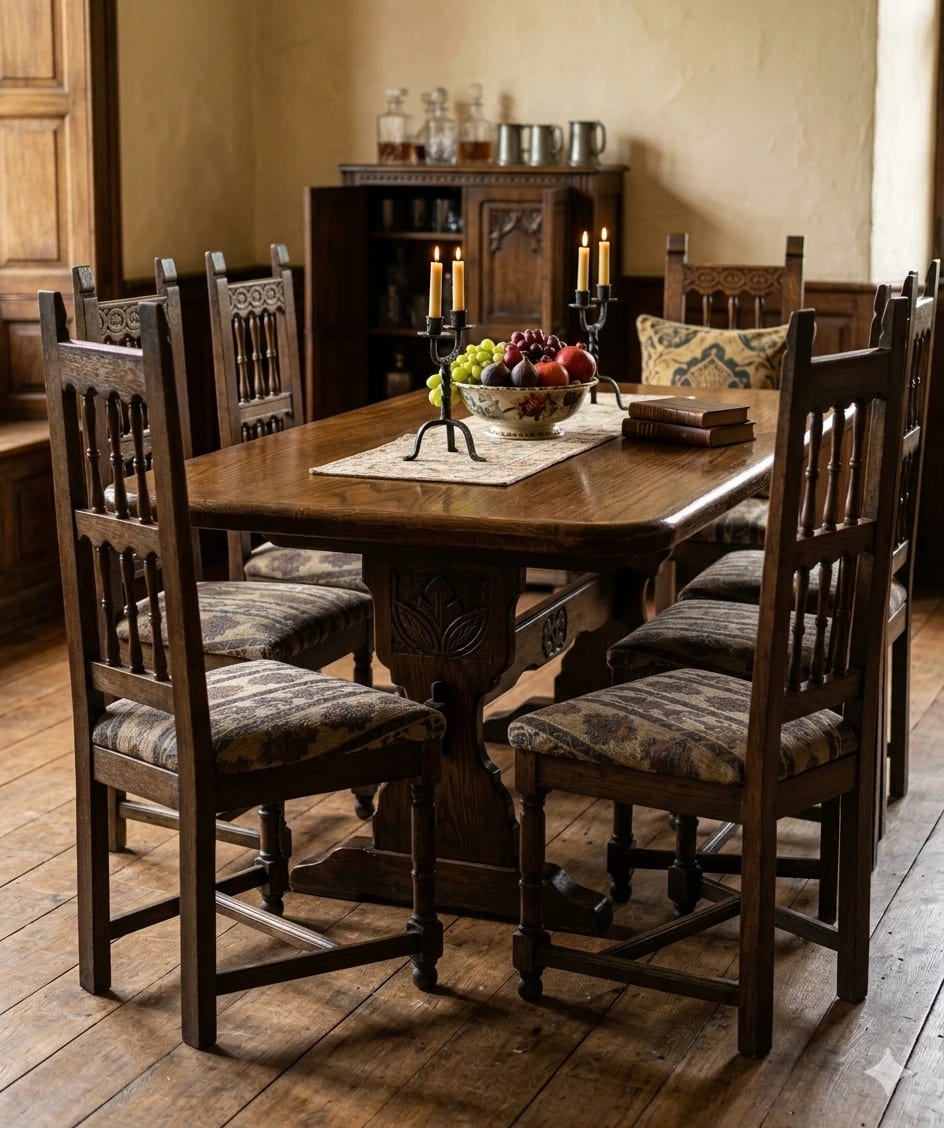 Comedor de Madera de Encina (6 sillas) - Imagen 1