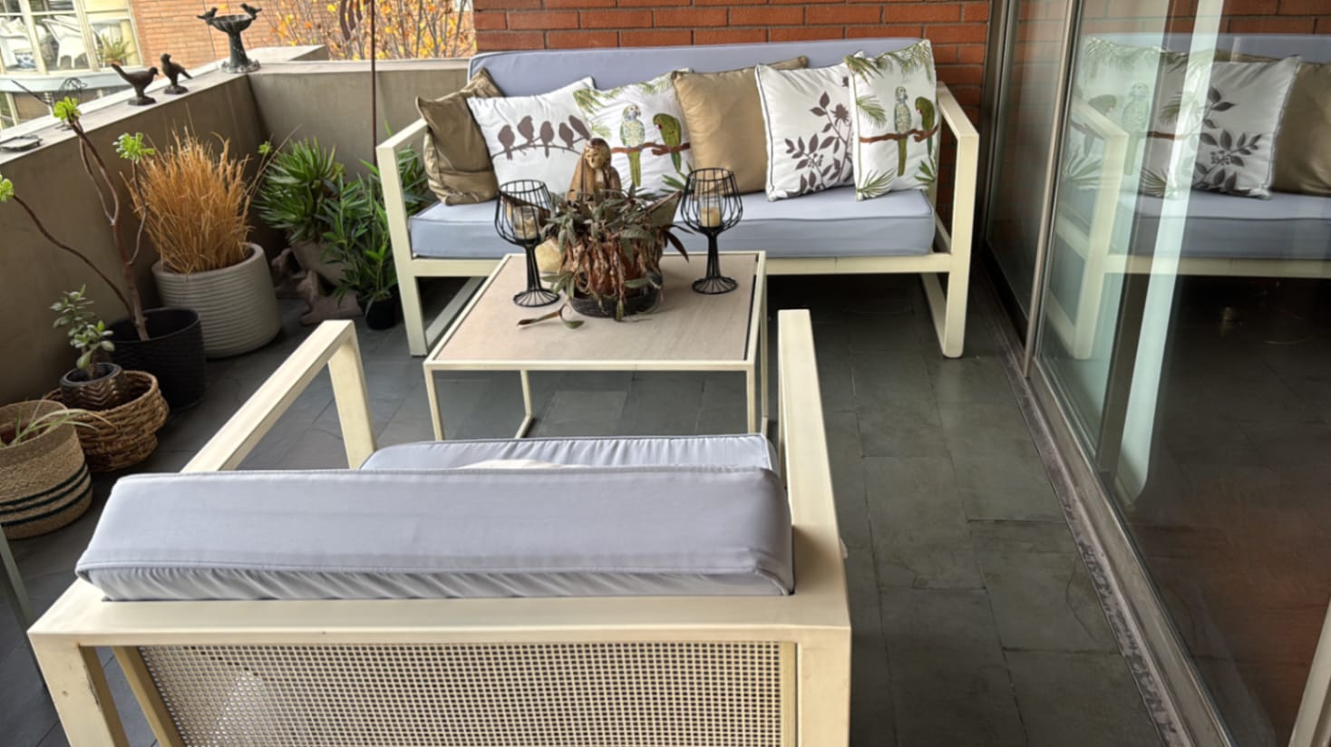 Lindo juego terraza de fierro 4 personas - Imagen 4