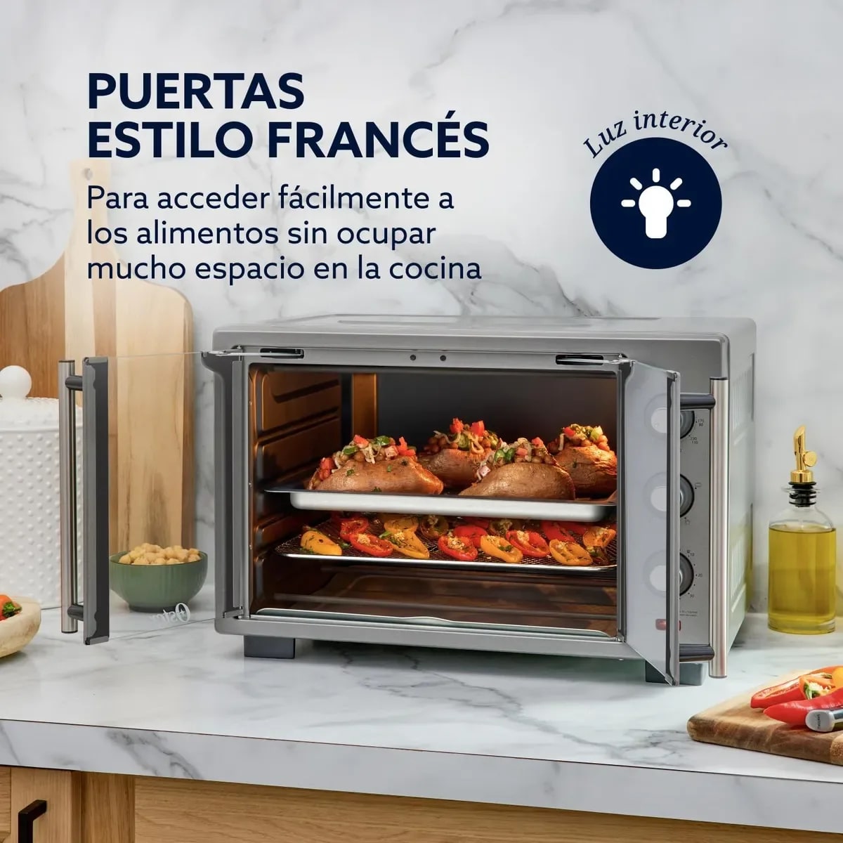 Horno Freidora de Aire de 35 L con Puertas Francesas Oster - Imagen 6