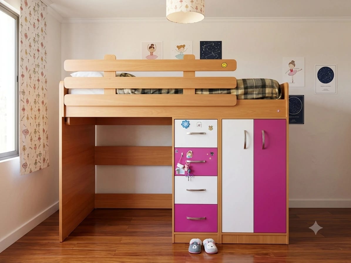 Cama Alta con Closet - Imagen 1