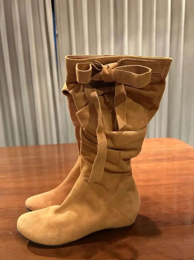 Botas camel nuevas 100% cuero gamuza talla 37 - Imagen 2