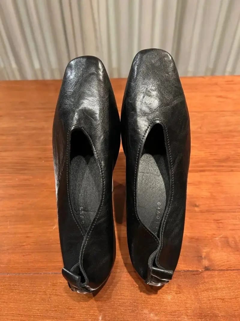 Ballerinas Negras Nuevas 100% cuero talla 38US CMS 24,5 - Imagen 3