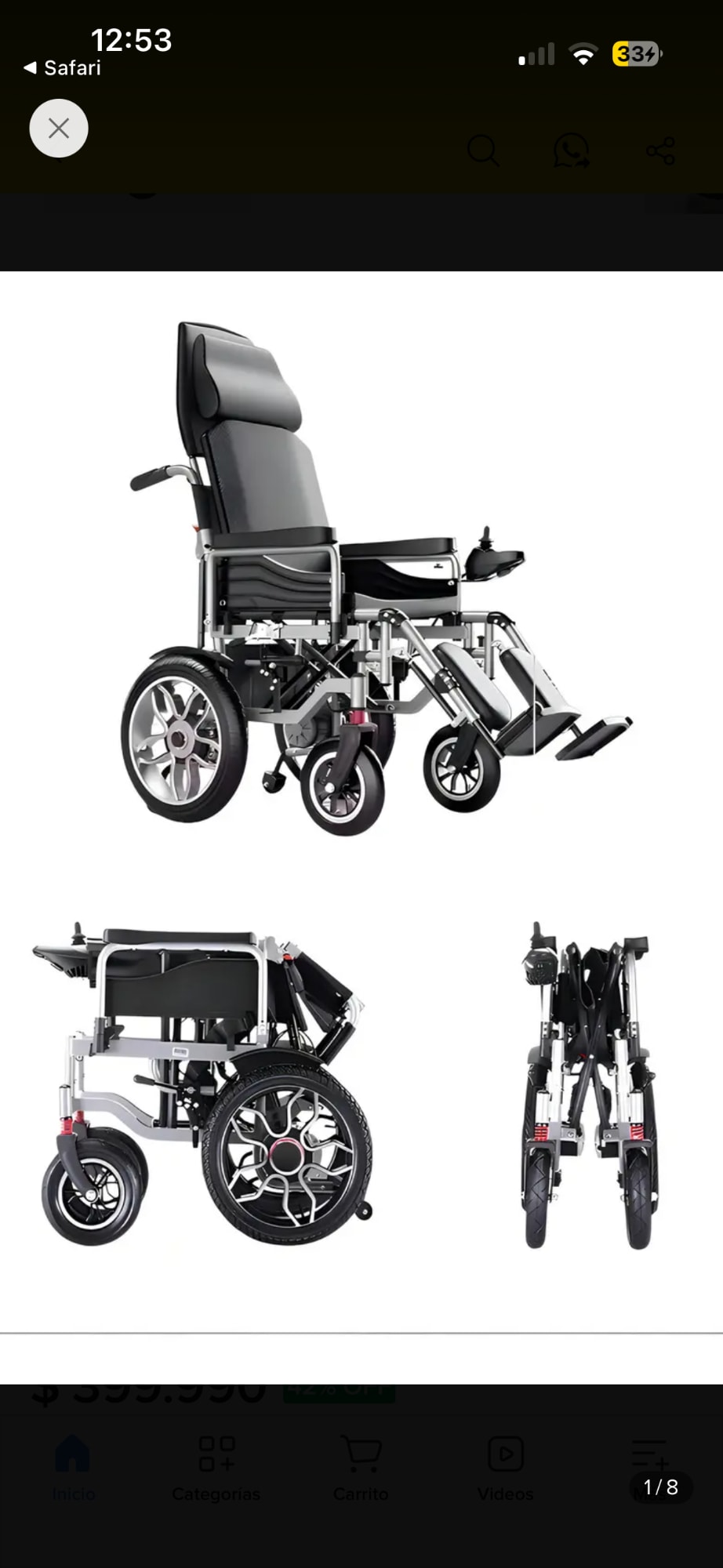 Silla de Ruedas Eléctrica Reclinable - Imagen 8