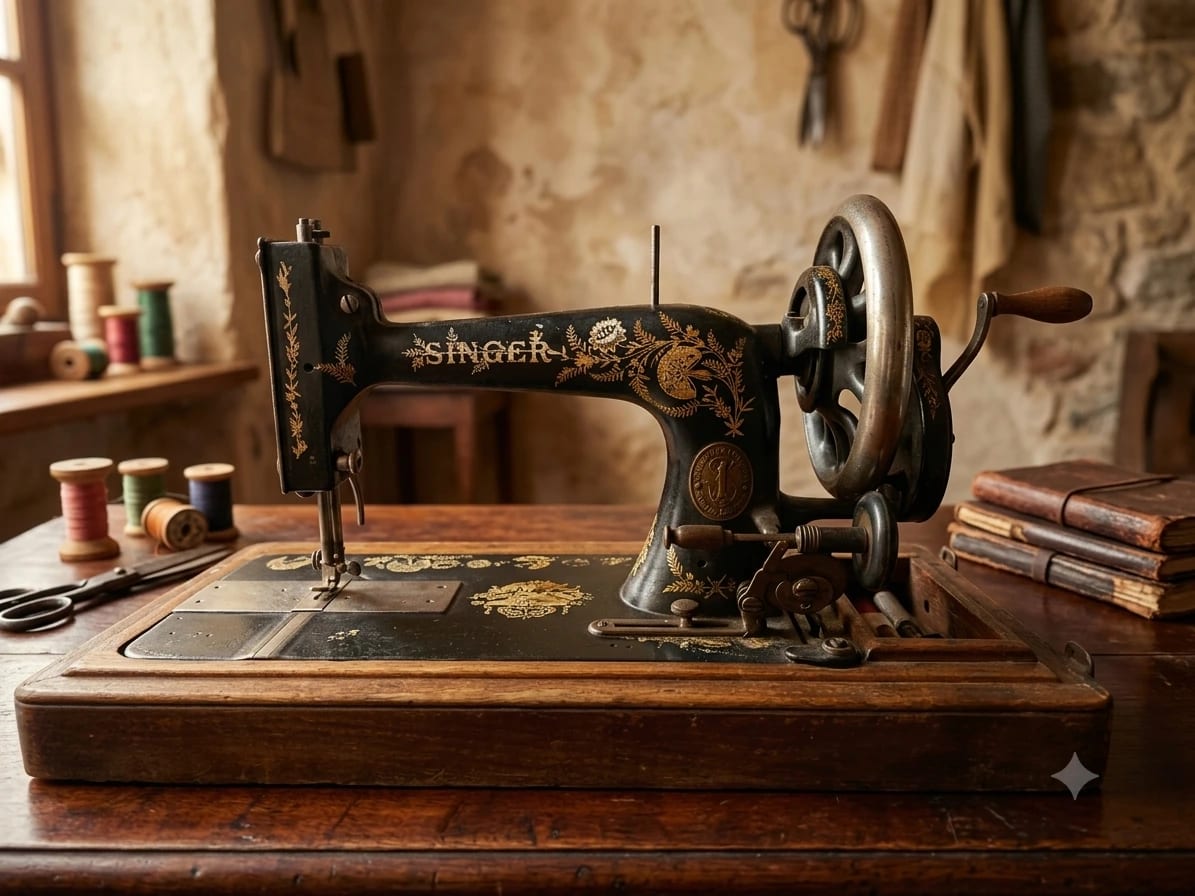 Manquina de coser antigua singer