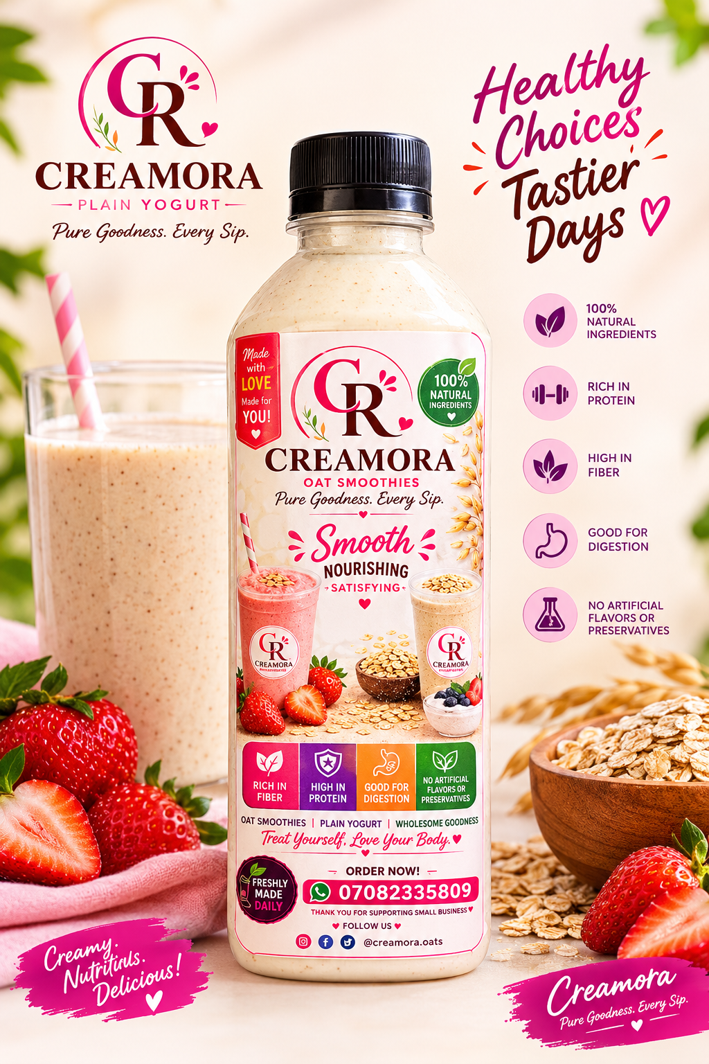 Creamora Creamy Oat Smoothies 500ml