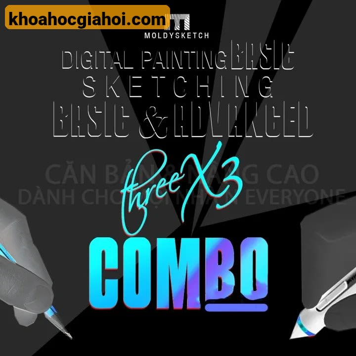 Combo 3 Khóa Học Vẽ Digital Painting Cùng Moldysketch
