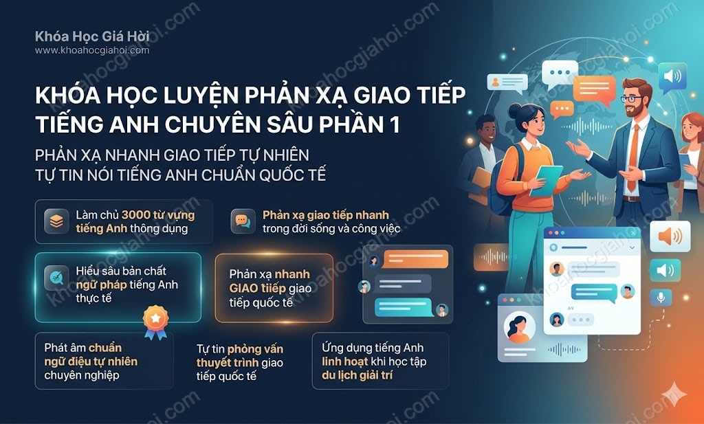 Khóa Học Luyện Phản Xạ Giao Tiếp Tiếng Anh Chuyên Sâu (phần 1)