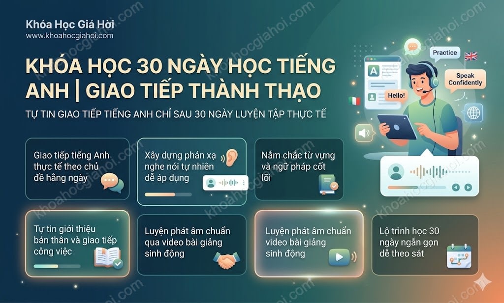Khóa Học 30 Ngày Học Tiếng Anh | Giao Tiếp Thành Thạo
