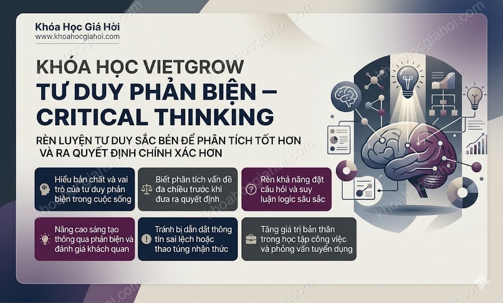 Khóa Học Vietgrow Tư Duy Phản Biện – Critical Thinking